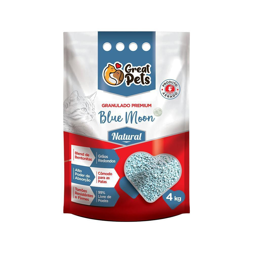 Areia Higiênica Bentonita Esférica Premium para Gatos - 4Kg Great Pets