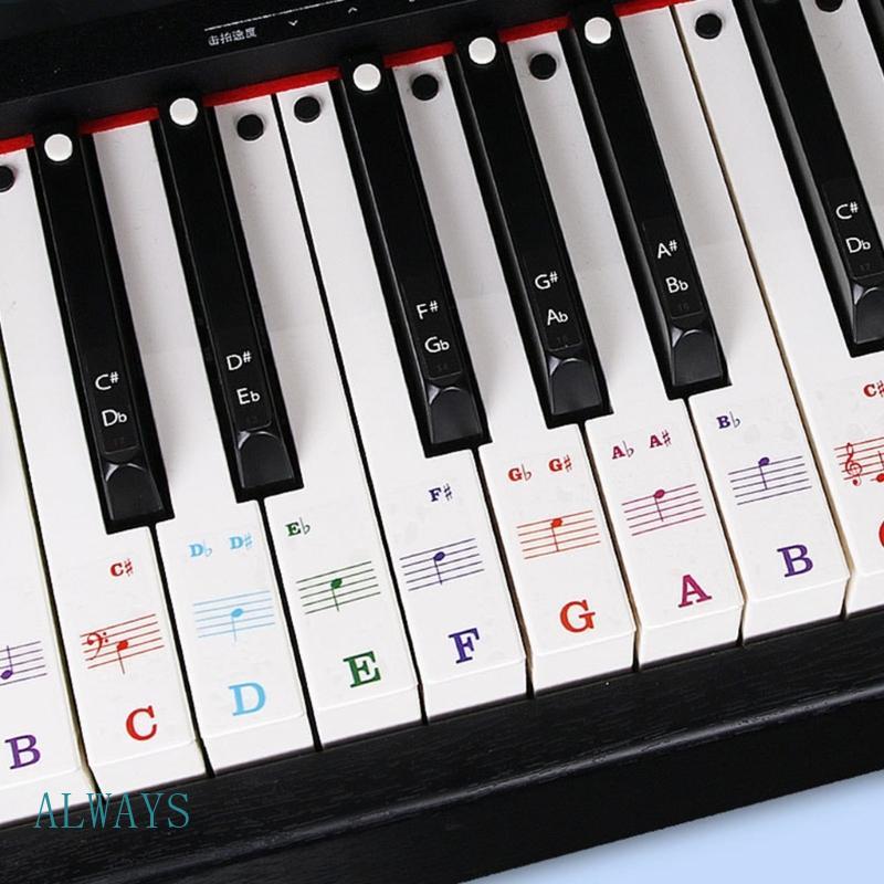 ALW 88 61 54 Teclas Teclado Piano Adesivos Notação Pessoal