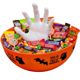 Decoração Halloween Bowl Pote Porta Doces e Balas Dia Das Bruxas com Mãozinha no Meio em Oferta na Shopee