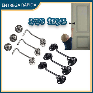 2/4/6x Trinco Porta Tipo Aldrava Ferrolho Multiuso Janela Madeira Aço inoxidável
