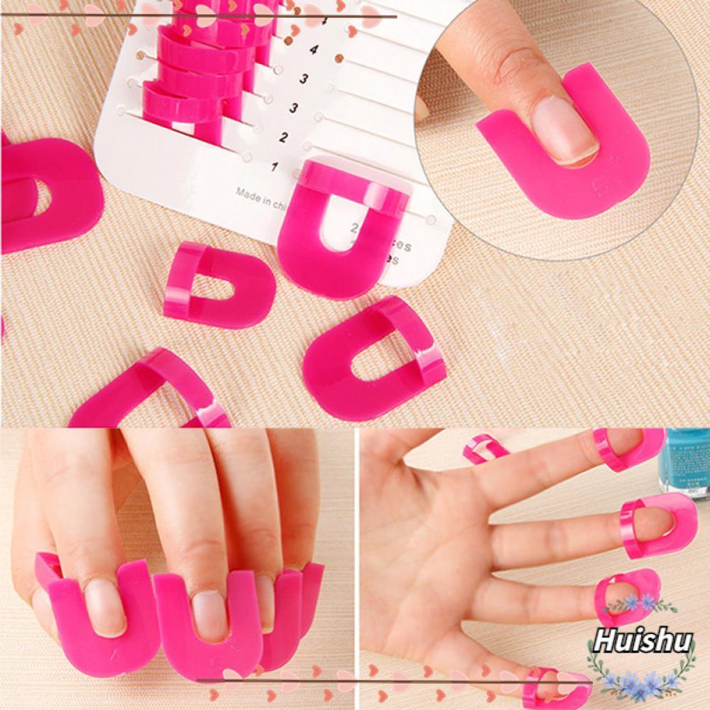 HUISHU 26pcs Pontas De Molde De Esmalte Protetor De Capa De Dedo em Oferta na Shopee