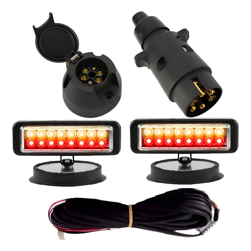 Kit Completo Sinaleira Asa Delta Engate Guincho Reboque em Oferta na Shopee