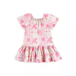 Vestido Floral em Cotton Infantil Bee Loop