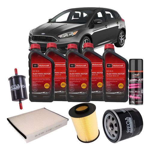 Kit Revisão 5w20 Ford Focus 2.0 16v Flex Se/titanium 14 A 19