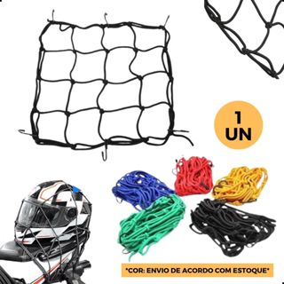 Rede Elástica Aranha Redinha 40x40 C/ 6 Ganchos Metal Moto Bike Bagageiro Capacete em Oferta na Shopee