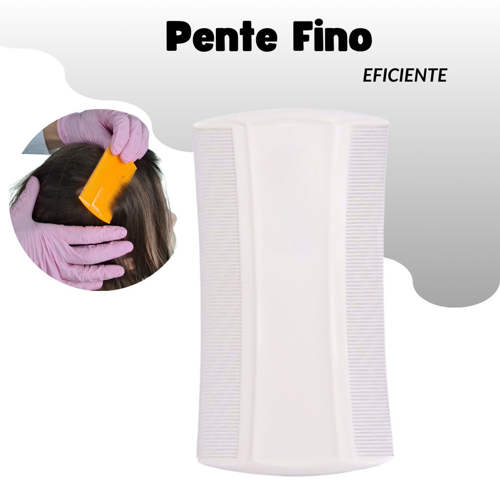 Pente Fino BRANCO para Piolhos e Lêndeas Previne e Elimina Plástico em Oferta na Shopee