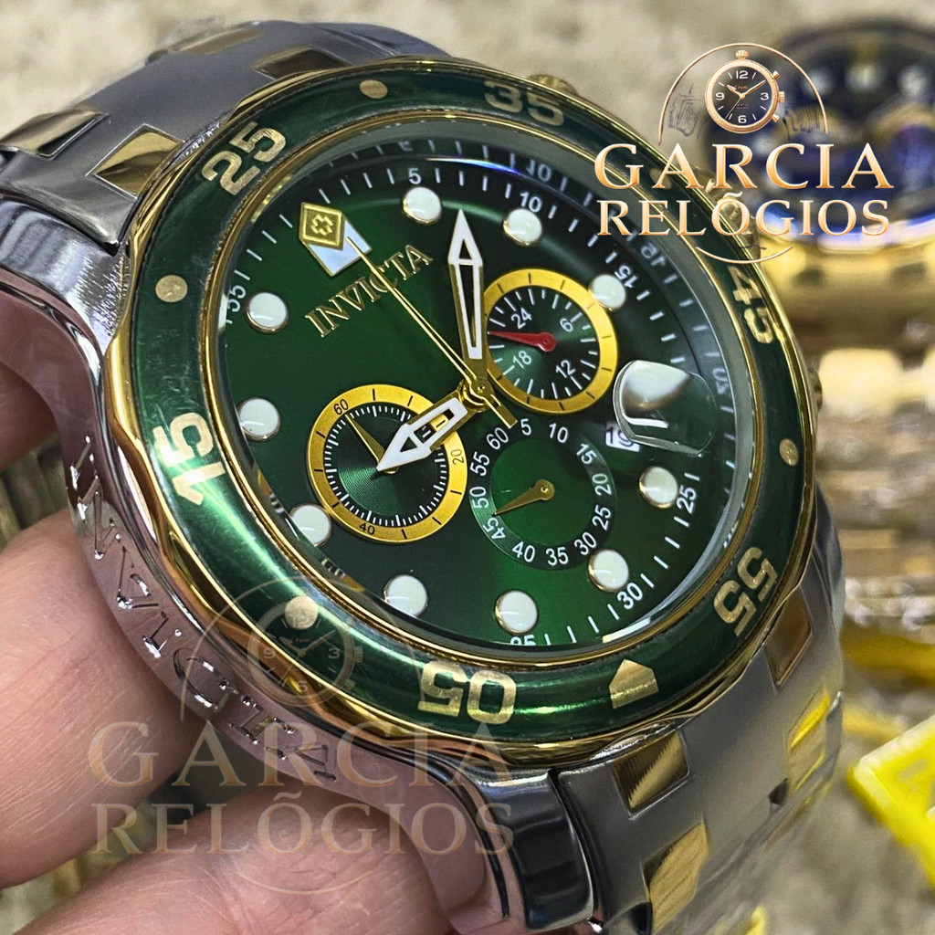 Relógio Invicta 0073 Pro Diver Scuba 100% Funcional Ouro 18k