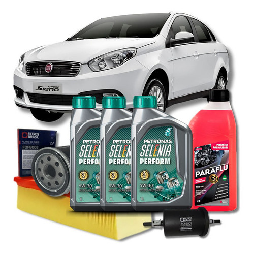Kit Troca De Oleo Fiat Grand Siena/novo Palio Selenia 5w30