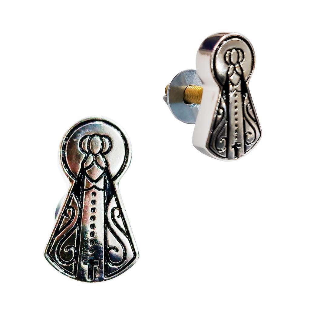 PAR PARAFUSO PLACA NOSSA SENHORA CARRO MOTO CROMADO C/ PORCA em Oferta na Shopee