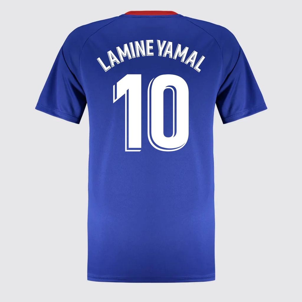 Camisa Barcelona Dry Fit Juvenil Azul e Vermelha 10 Lamine Yamal em Oferta na Shopee