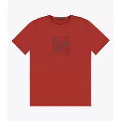 Camiseta Masculina em Meia Malha Diametro Vermelho