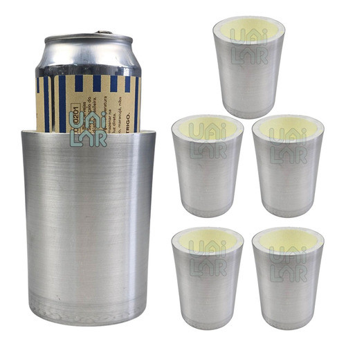 Kit 5 Porta Latas Latinha 350 Ml Cerveja Alumínio Isopor