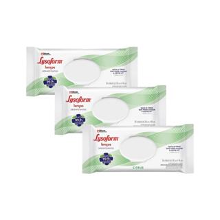 Kit 3 Lenços Umedecidos Desinfetante Lysoform Citrus 36un em Oferta na Shopee