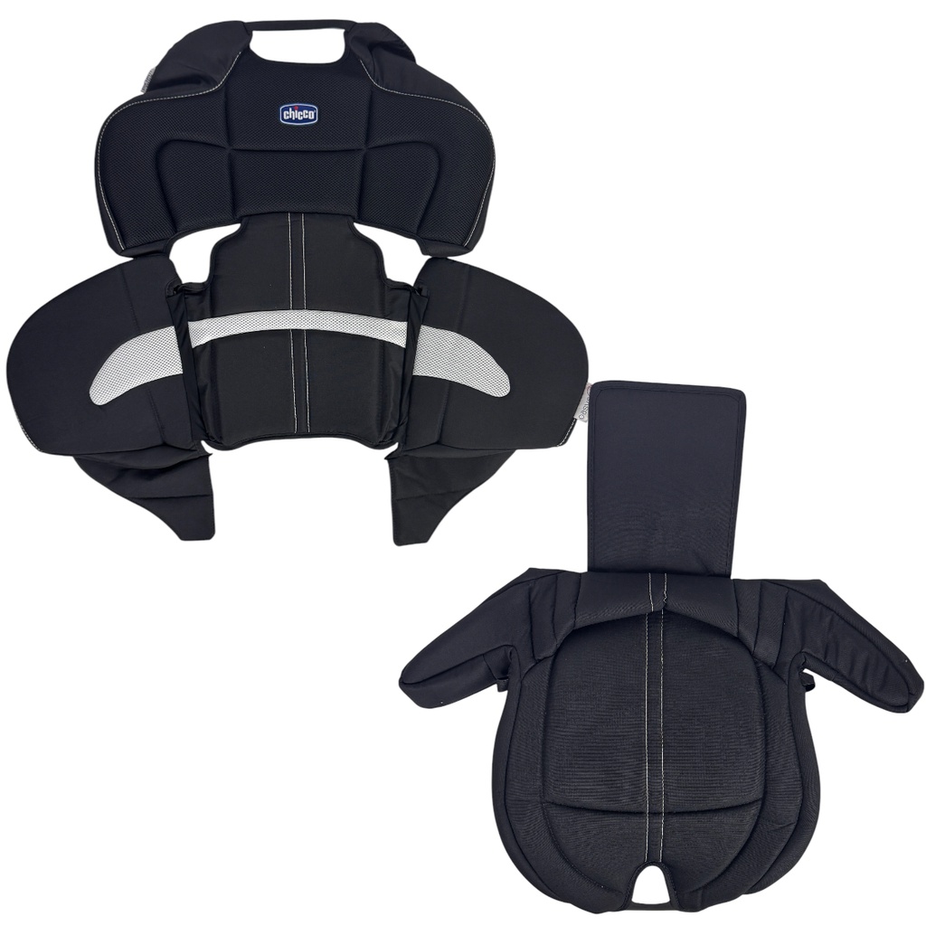 ESTOFADO PRETO COM BRANCO COMPELTO PARA CADEIRA DE CARRO OASYS 2 3 CHICCO