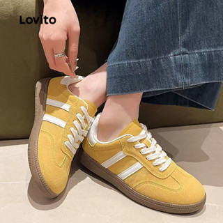 Lovito Tênis Casuais American Retro Clássico e Versátil para Todas As Estações Tênis Azuis para Mulheres LFA85081 em Oferta na Shopee
