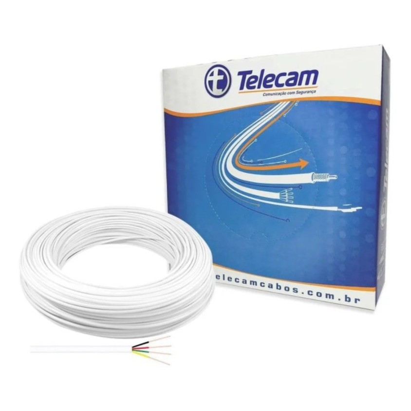 CABO ALARME E INTERFONE 4X40 LIGA COBRE TELECAM 100M
