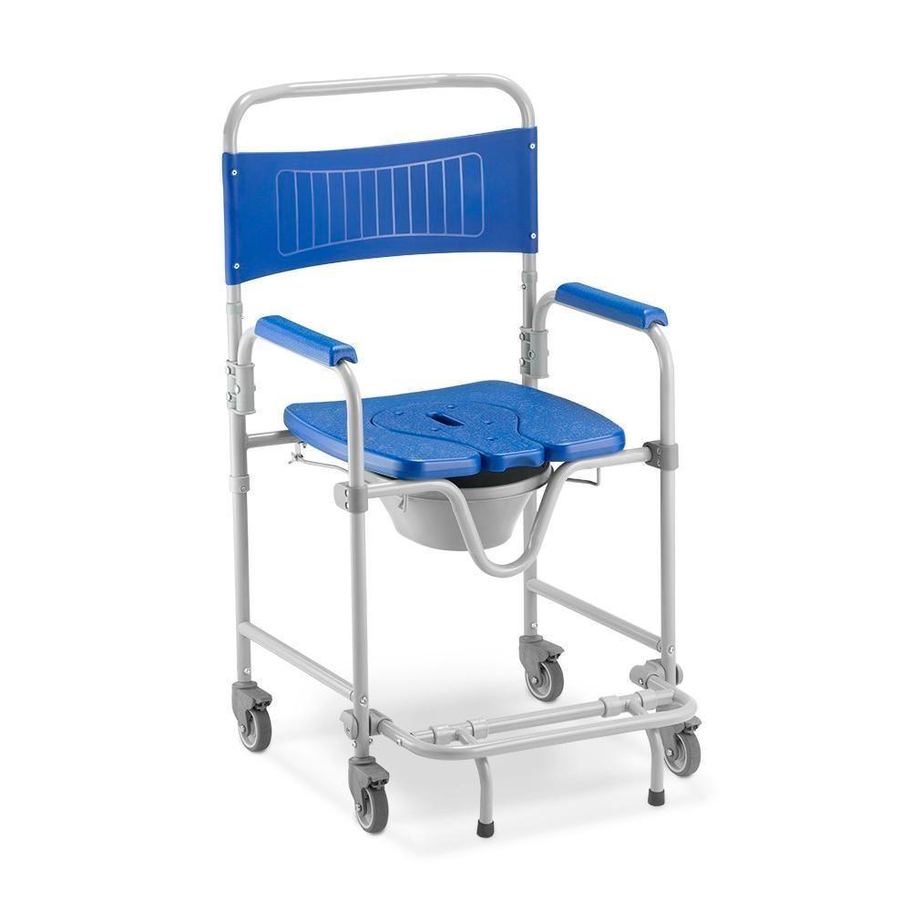 Cadeira De Banho Dellamed Dobrável E Desmontável Até 150 Kg Cinza E Azul D45 em Oferta na Shopee