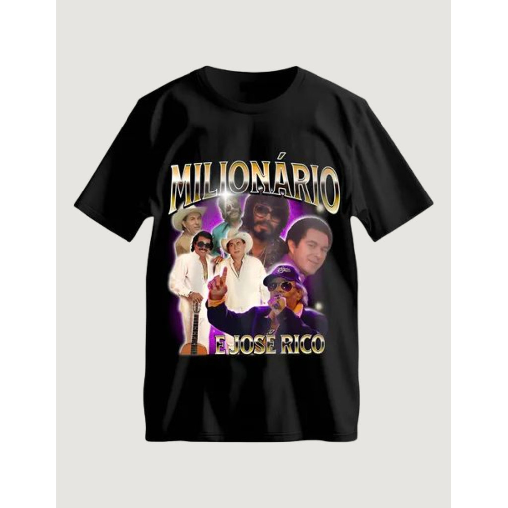 Camiseta Milionário E José Rico Dupla Sertanejo Antigo
