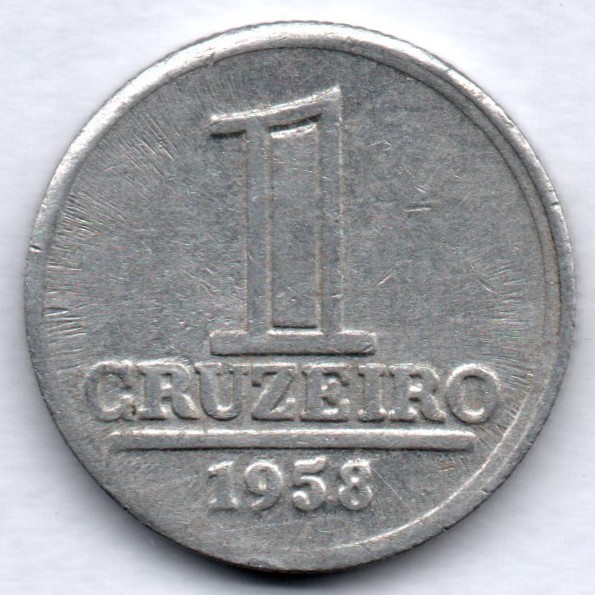 Moeda de 1 Cruzeiro 1958 MBC