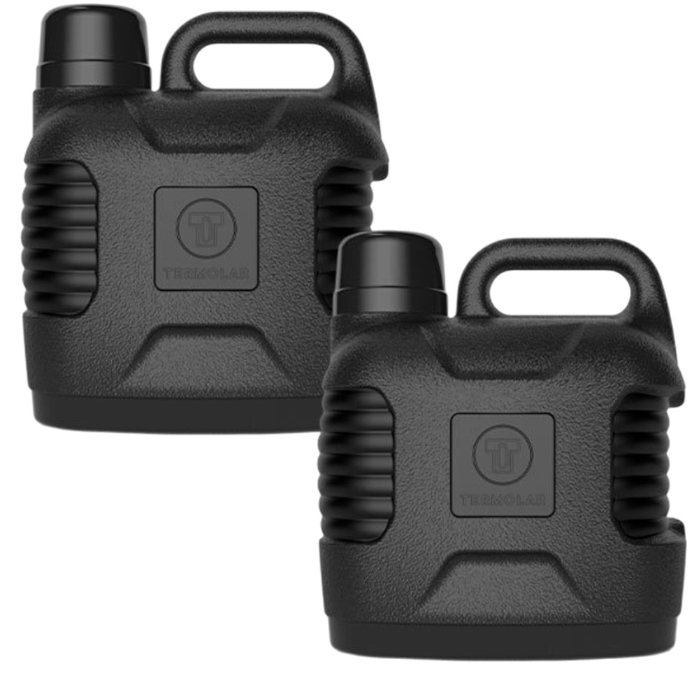 Kit 2 Garrafão Térmico Cor Preto 5 Litros Para Café Chá e Água Quente Tampa vira Caneca Termolar