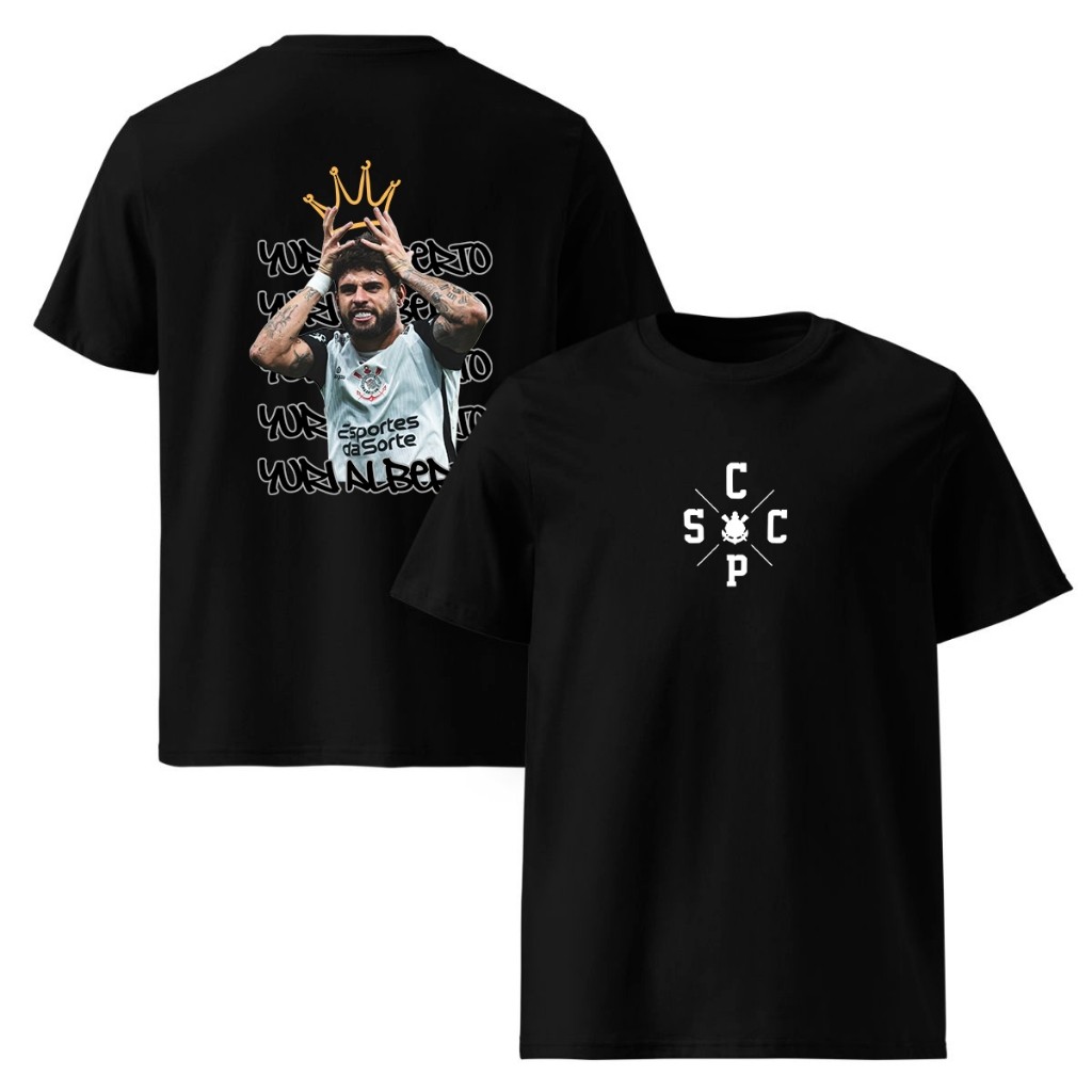 Camiseta Yuri Alberto Corinthians Camisa Timão Yuri Alberto 100% Algodão Premium Unissex Adulto