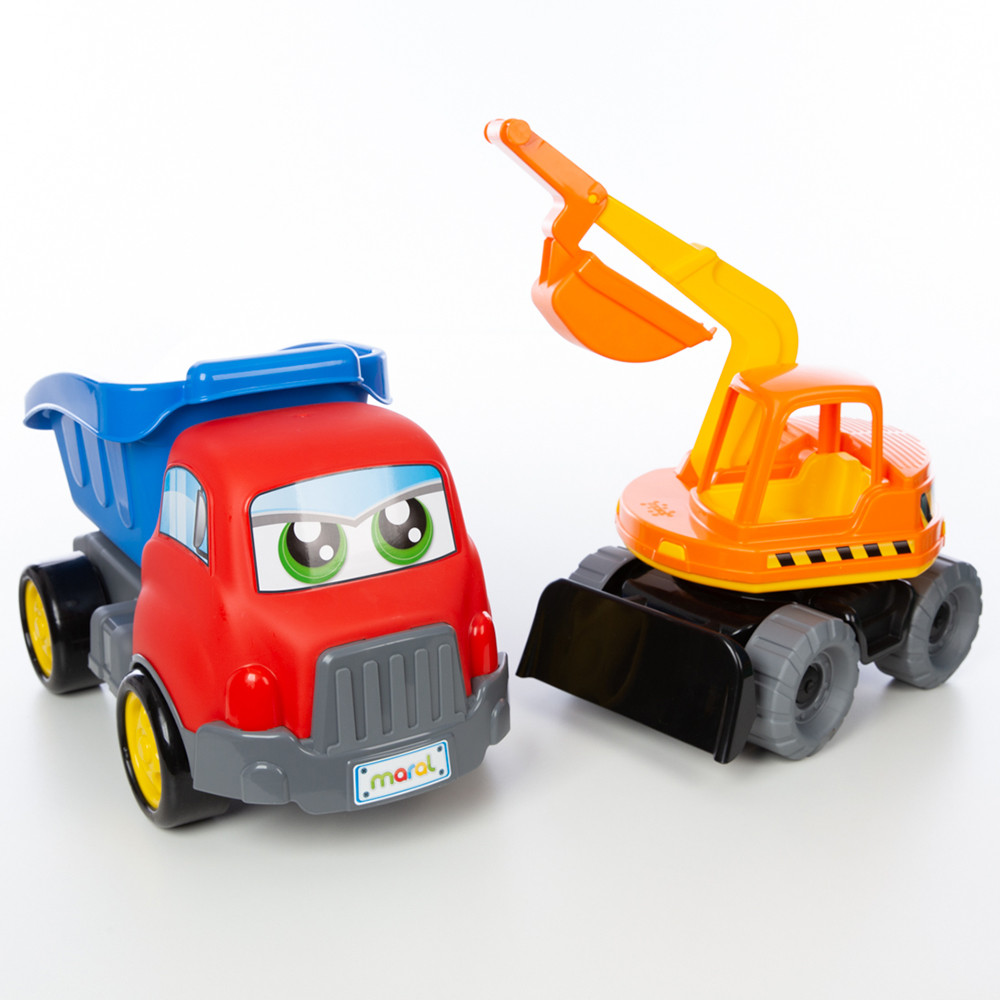 Escavadeira E Caminhão Turbo Truck Retro 4163 Maral em Oferta na Shopee