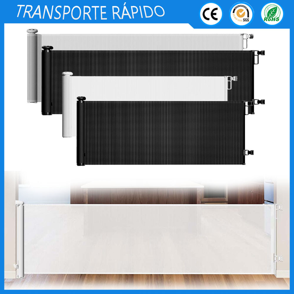 Portão retrátil para bebês portão à prova de rastejamento portão retrátil para animais estimação barreira de segurança