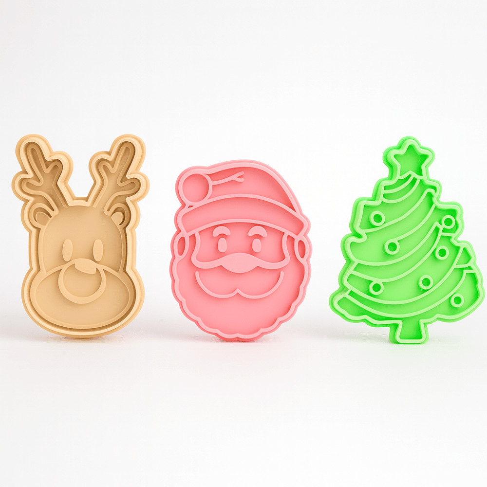 Cortador Biscoito Molde Forma NATAL PAPAI NOEL FELIZ NATAL ARVORE Marcador Carimbo Pasta Americana MassA