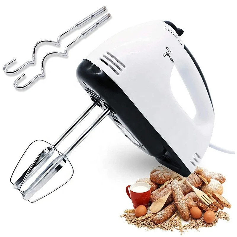 Batedeira De Mão Elétrica Bolo Chantilly 7 Velocidades 200W Batedeira Massa Bolo Ovos 110V e 220v