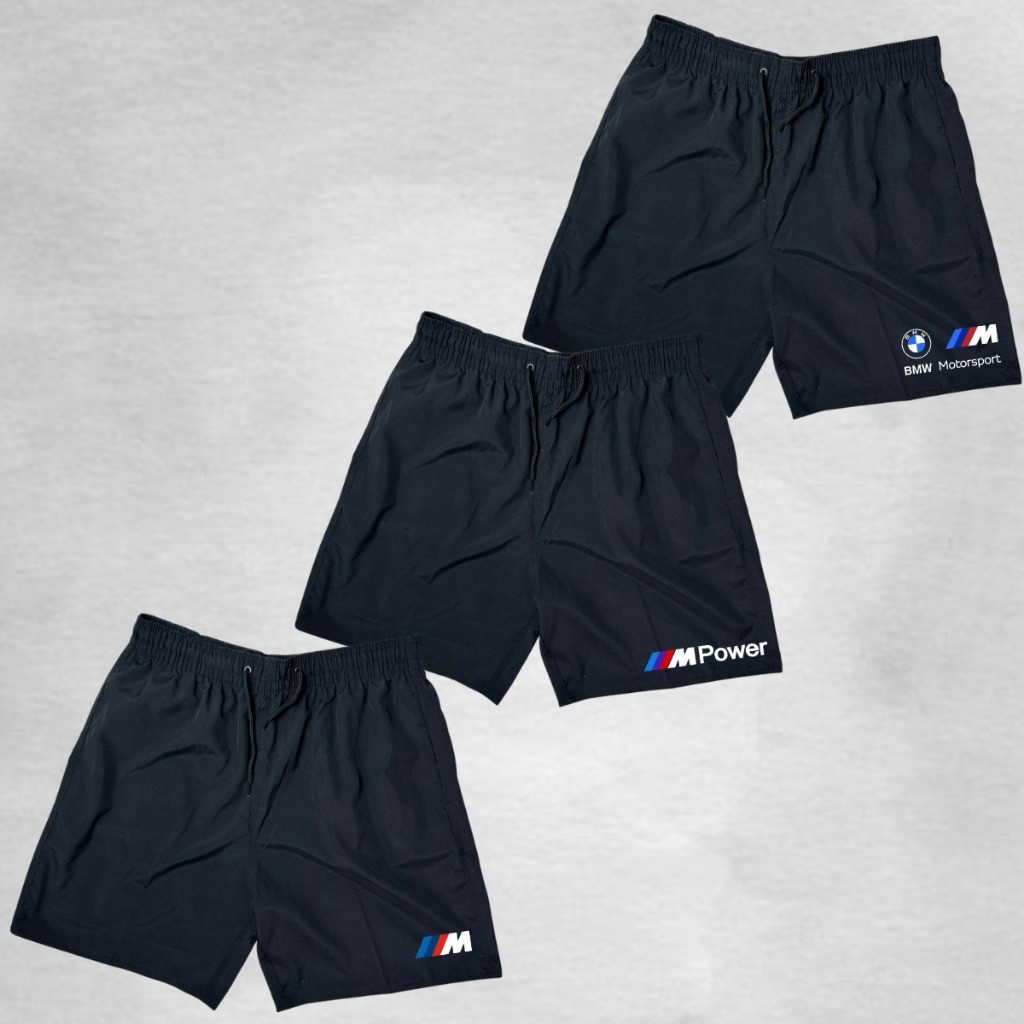 3 Shorts Tactel Elastano Bermuda Masculina Kit B.M.W 01, Ideal Para Treinos, Academia, Corrida, Esporte