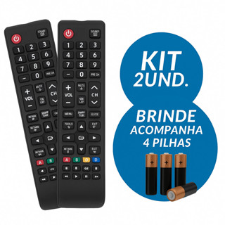 Kit Controle Remoto Compatível Samsung Smart TV com Pilhas AAA Inclusas Pronto para Uso em Oferta na Shopee