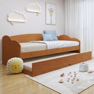 Bicama Infantil com Cama Auxiliar Estrado Madeira Liz Cinamomo em Oferta na Shopee