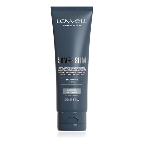 Shampoo Matizador Silver Slim 240ml Cabelos Grisalhos Lowell