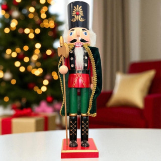 Soldado de Chumbo de Madeira com Capa e Lança - 9,5x38x8,5cm - Verde e Vermelho - 1 unidade - Artlille - Rizzo em Oferta na Shopee