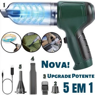 Mini Aspirador e soprador De pó sem fio Portátil Potente 5 in 1 para Automotivo/Carro e Casa em Oferta na Shopee