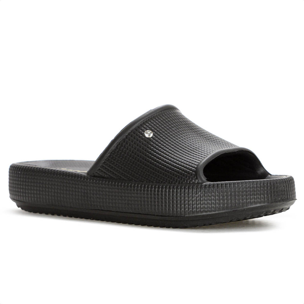 Chinelo Dijean Slide 288 Pingente de Luz Preto - Feminino em Oferta na Shopee