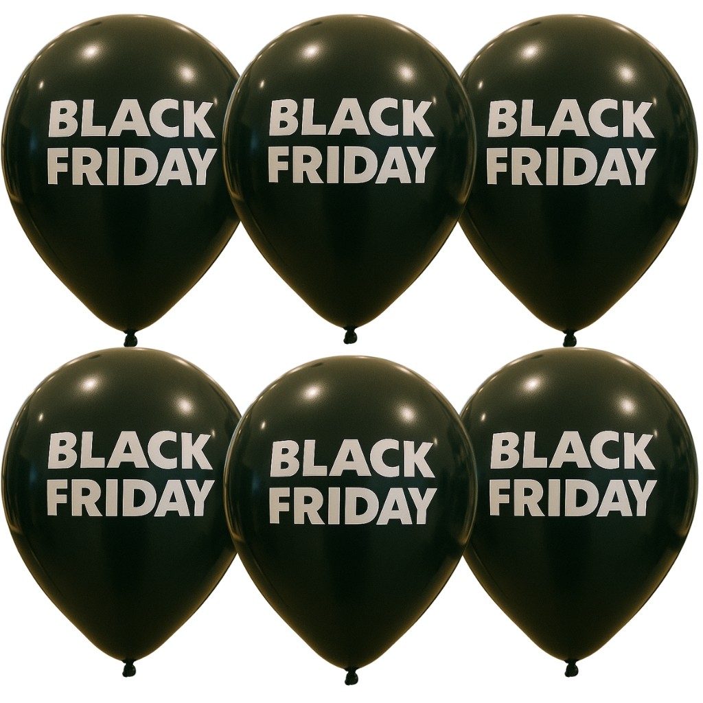 25~150 BALAO BLACK FRIDAY PRETO 11 POL HAPPY DAY (IBB) (CHOCO)