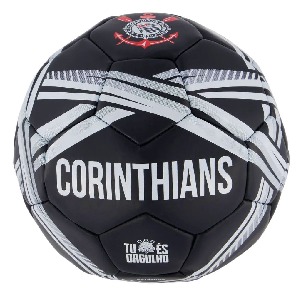 Bola De Futebol Campo Corinthians Estádios 24 Preta