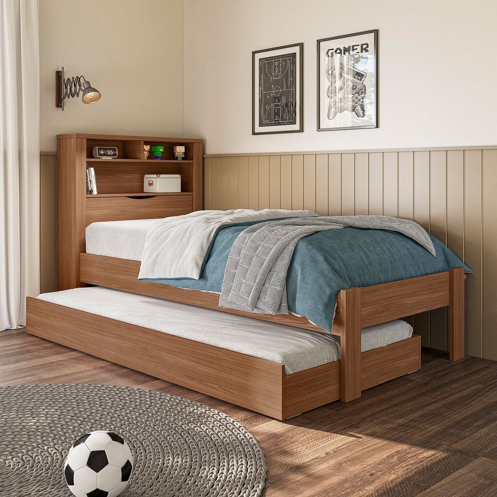 Bicama Solteiro Invicta com Baú Jatoba em Oferta na Shopee