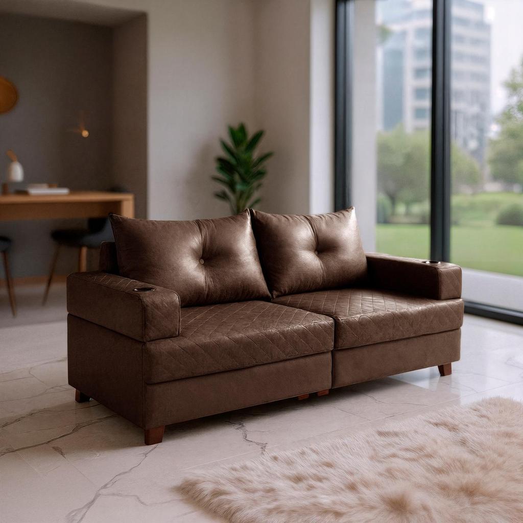 Sofá 3 Lugares Essenza Bom Pastor em Oferta na Shopee