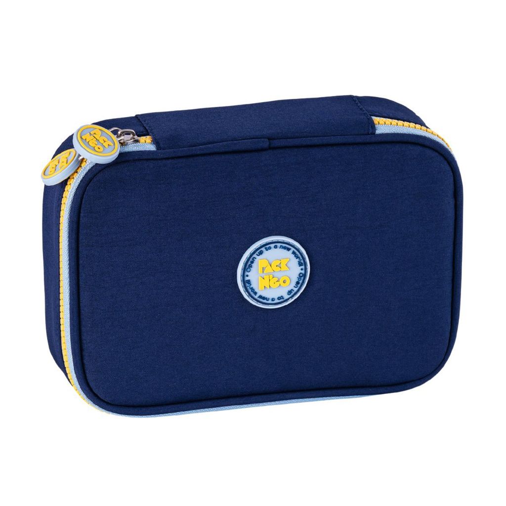 Estojo Box Escolar Juvenil 36 Pens Pack'N Go Azul Oficial