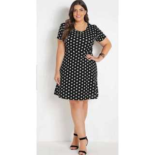 Vestido Senhora Soltinho Bolinha  Plus Size em Oferta na Shopee