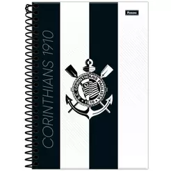 Caderno 1/4 Pequeno 14x20cm Espiral 80 Folhas Corinthians 1910 Foroni