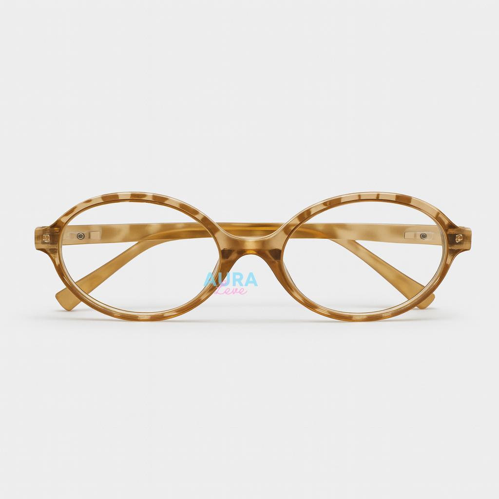 Óculos Vintage Com Estampa De Leopardo , Armação Oval , Bloqueio De Luz Azul Para MODA NOVO