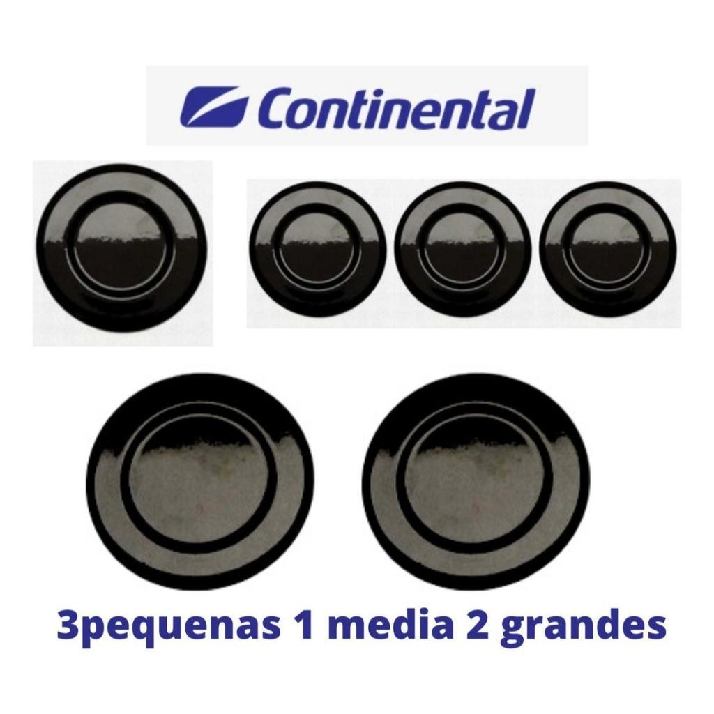 Kit 6 Tampas Peças Fogão Bosh Style 3pq + 1md + 2gd