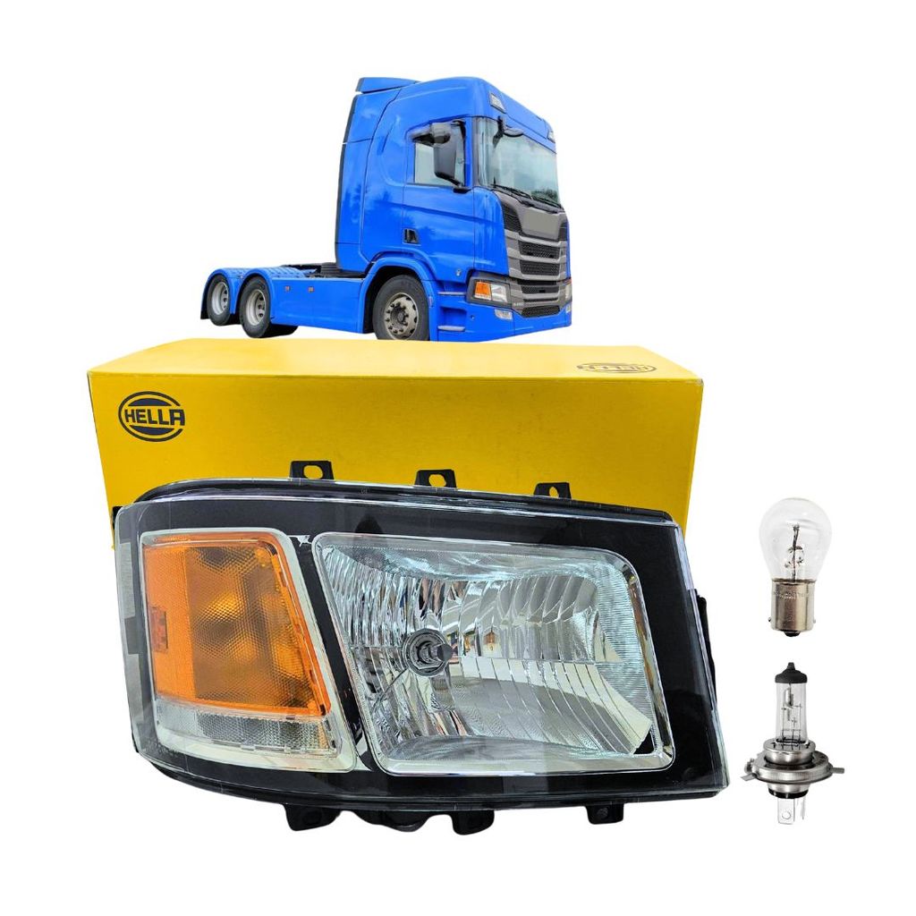 Farol Principal Para Scania S6 Scania Série 6 Scania P250 Scania P280 DRL em LED Lado Direito