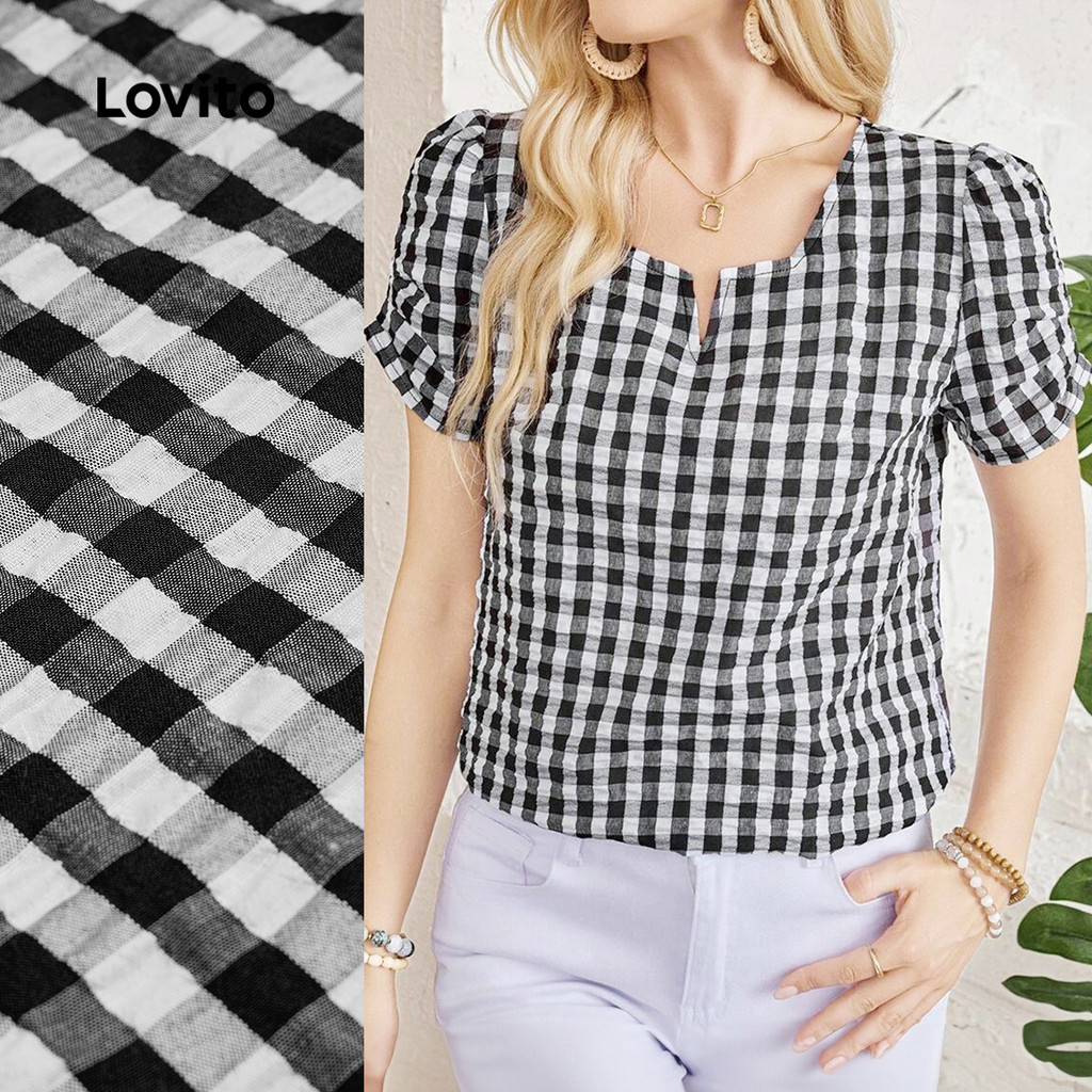 Lovito Blusa Casual Gizhada Clássica e Versátil para Primavera/verão para Mulheres L143ED108 em Oferta na Shopee