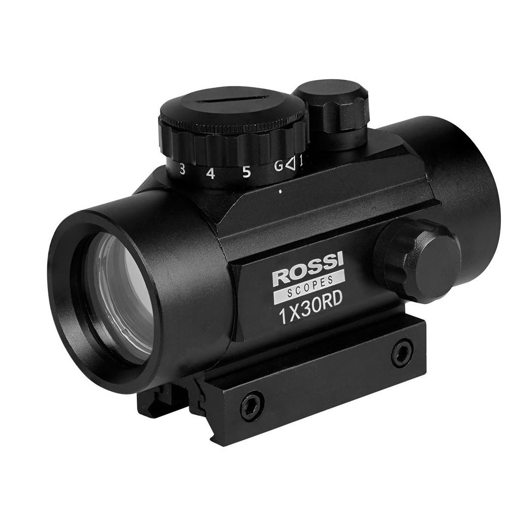 Mira Holográfica Rossi 1x30 RD Trilho 11mm/20mm c/ Bateria 3V