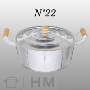 Imagem Panela Caçarola Nº22 em Alumínio Batido Grosso Fundido/LINHA PREMIUM