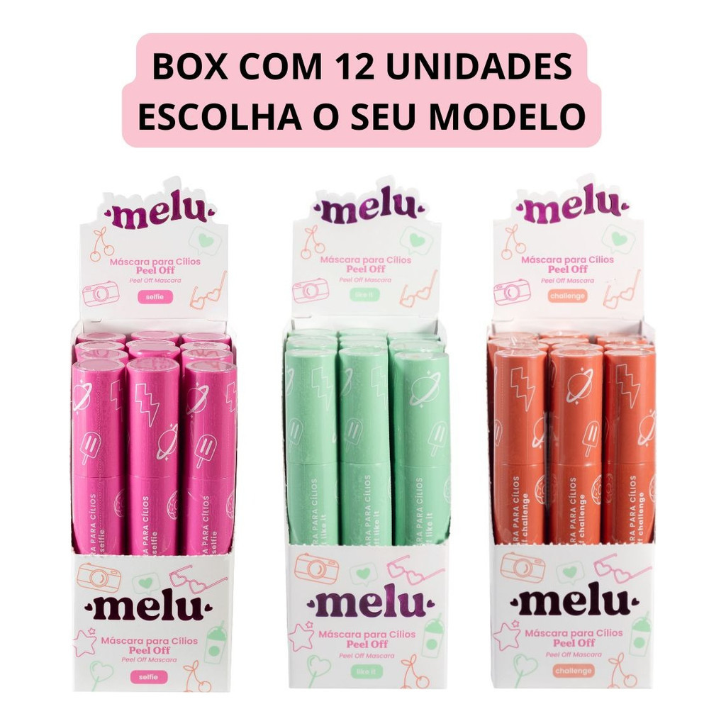 Box C/6/12 Máscara Para Cílios Melu Atacado Beleza em Oferta na Shopee